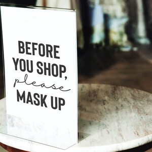 Mask Sign Printable, Wear a Mask Sign, Mask Signs Business, Mask ...