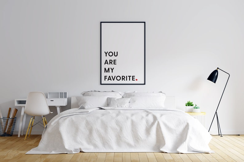 Black and White Quote Print Above Bed Poster Modern Bedroom - Etsy