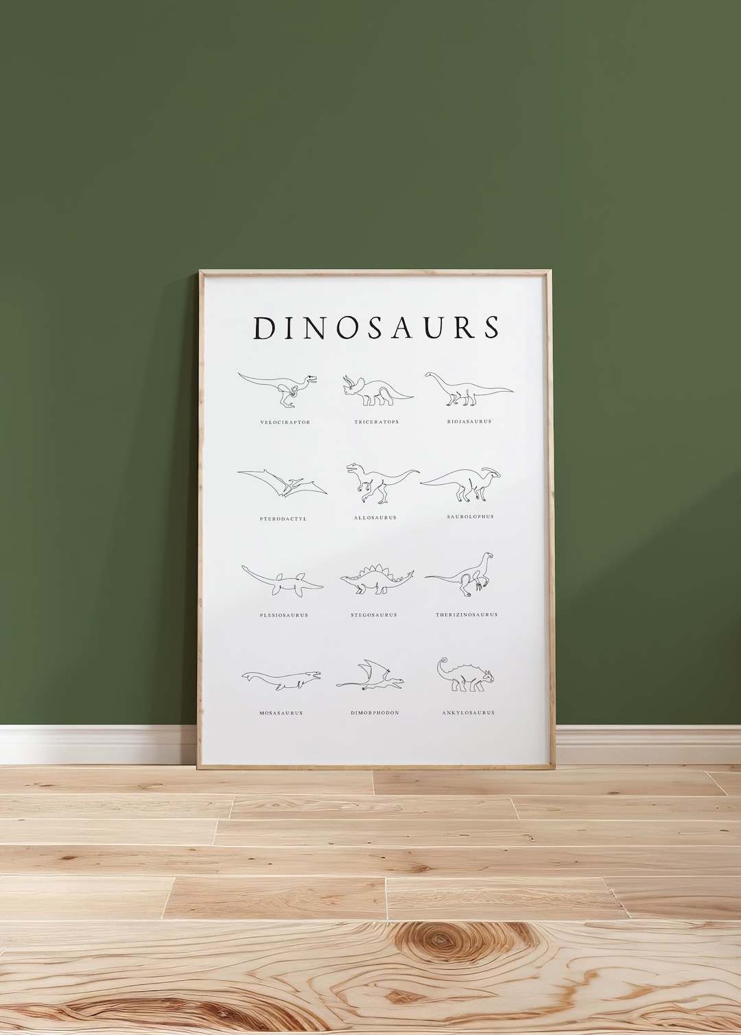 Dinosaur Wall Art, Dinosaur Kids Room Decor, Dinosaur Nursery Print ...
