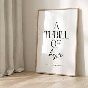 A Thrill of Hope Print, Christmas Wall Art, Christian Christmas Decor