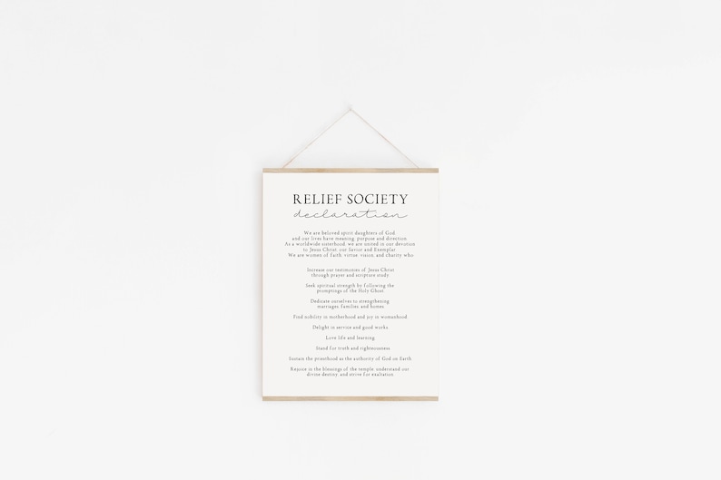 Relief society declaration, Church of Jesus Christ print, LDS relief society, Lds womanhood, LDS quote image 3