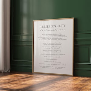 Relief society declaration, Church of Jesus Christ print, LDS relief society, Lds womanhood, LDS quote image 2