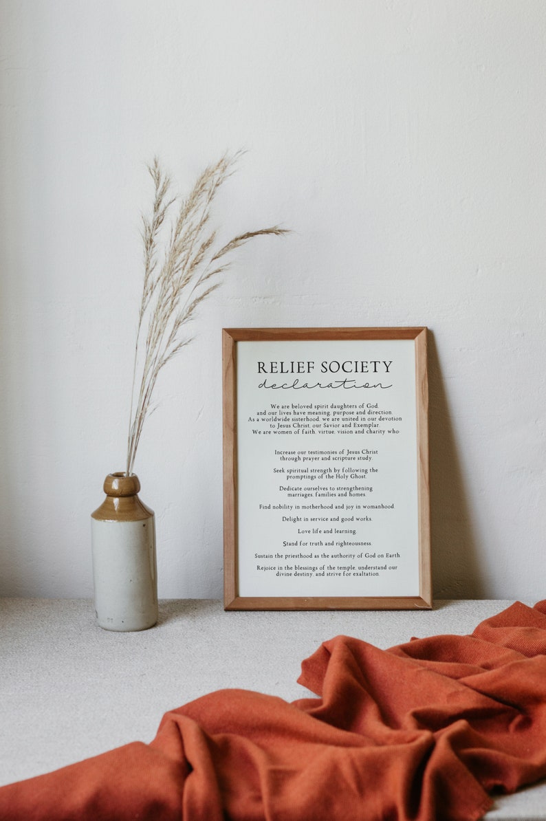 Relief society declaration, Church of Jesus Christ print, LDS relief society, Lds womanhood, LDS quote image 5