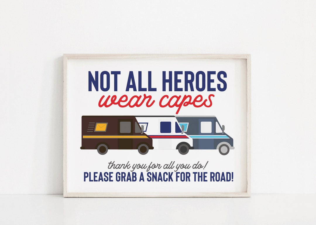 Delivery Driver Thank You Print, Delivery Driver Snack Sign, Digital ...