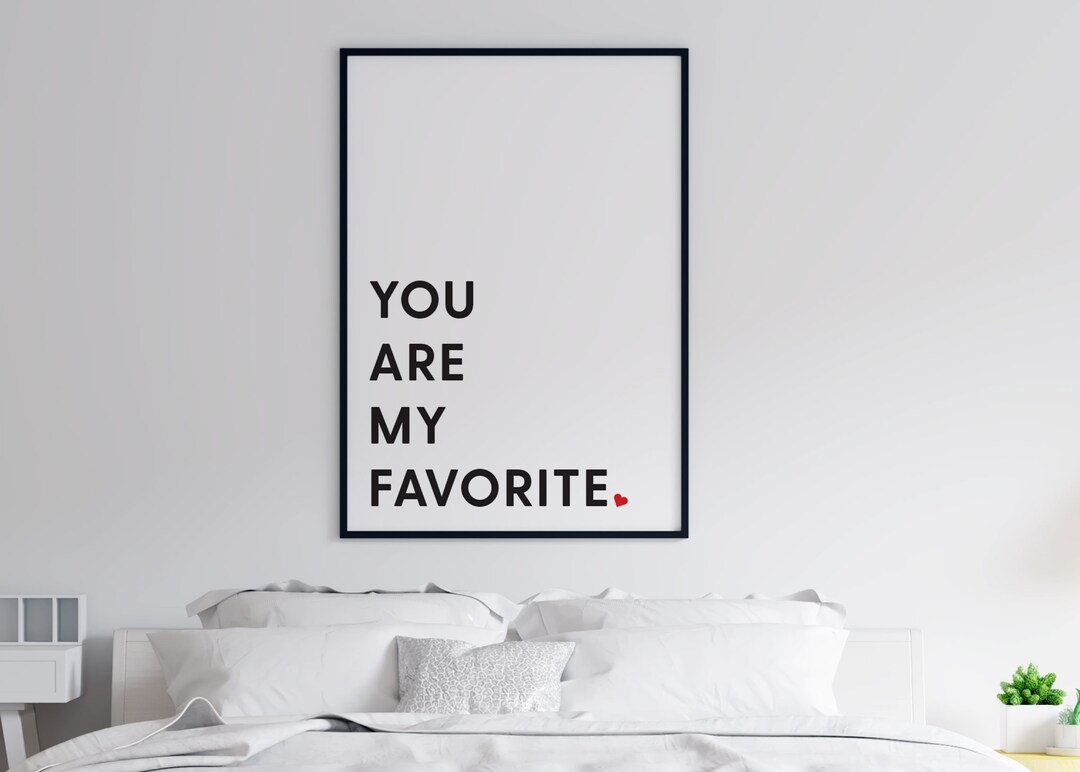 Black and White Quote Print, Above Bed Poster, Modern Bedroom Prints ...