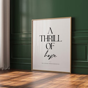 A Thrill of Hope Print, Christmas Wall Art, Christian Christmas Decor