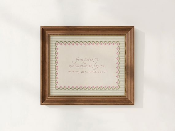 Custom Quote Print: Personalized Vintage Art (Digital Download) Customized Lyrics Print, Personalized Quote Sign, Nursery Wall Art