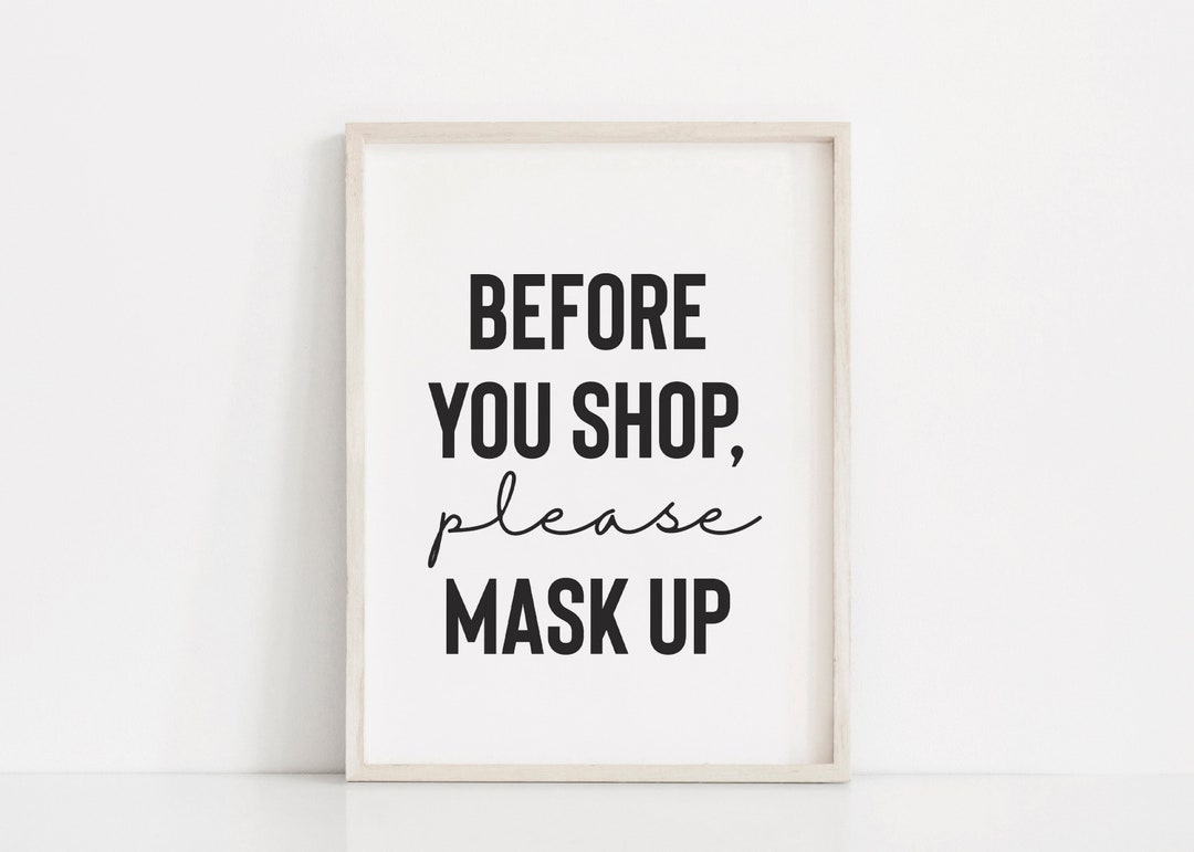 Mask Sign Printable, Wear a Mask Sign, Mask Signs Business, Mask ...
