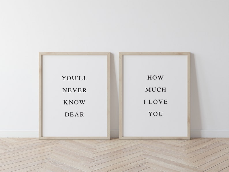 You'll never know dear, Nursery print girl, Modern nursery art, Baby girl nursery decor, Nursery quote wall art, Boho nursery print set of 2 image 6