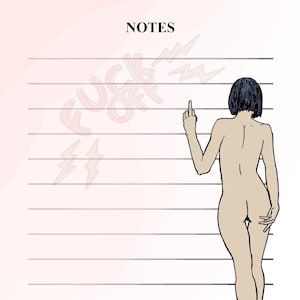 Bloc de notas F*ck Off 50 hojas 4,25"x5,5" estacionario