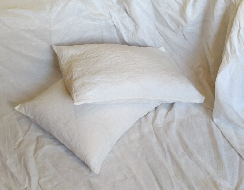 LINEN PILLOWCASE Gray Flax Pillow Case Natural Organic Etsy