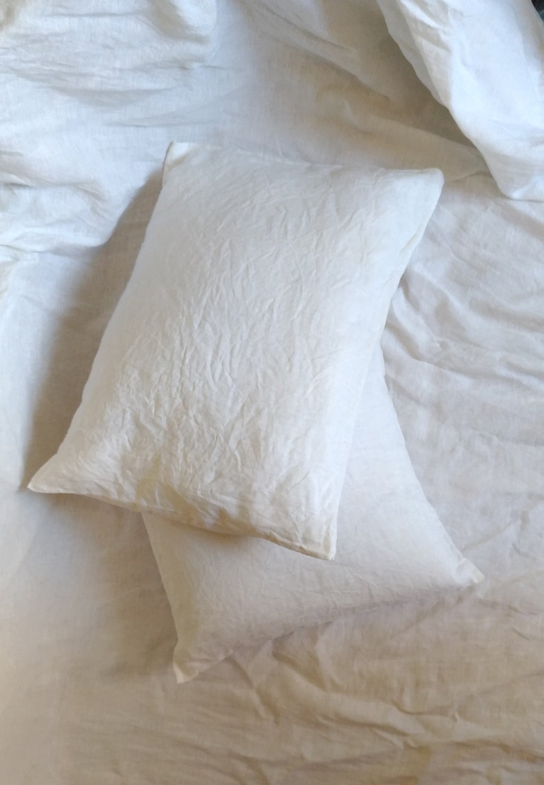 LINEN PILLOWCASE Gray Flax Pillow Case Natural Organic Etsy