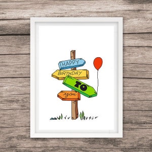 Happy Birthday, N.3 versioni download istantaneo, biglietto auguri, cartolina auguri