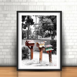 Kalifornische Postfächer, druckbares Poster, Fotografie, Kunstdruck, Dekor, sofortiger Download, Herunterladen und Drucken