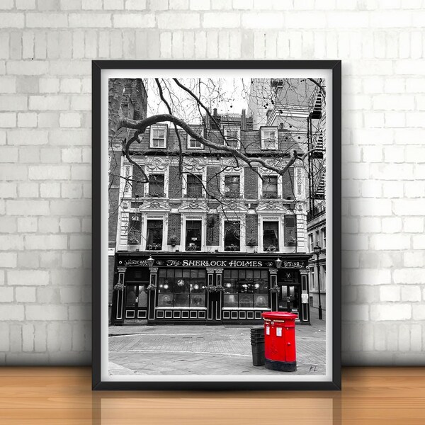 The Sherlock London, printable photography London, art print, home decor, wall decoration London, instant download