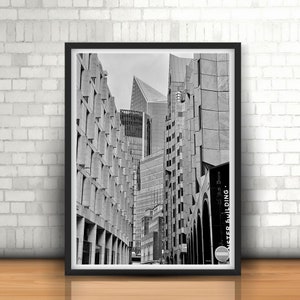London buildings printable poster, instant download, home decor London, bw photography London, art print London