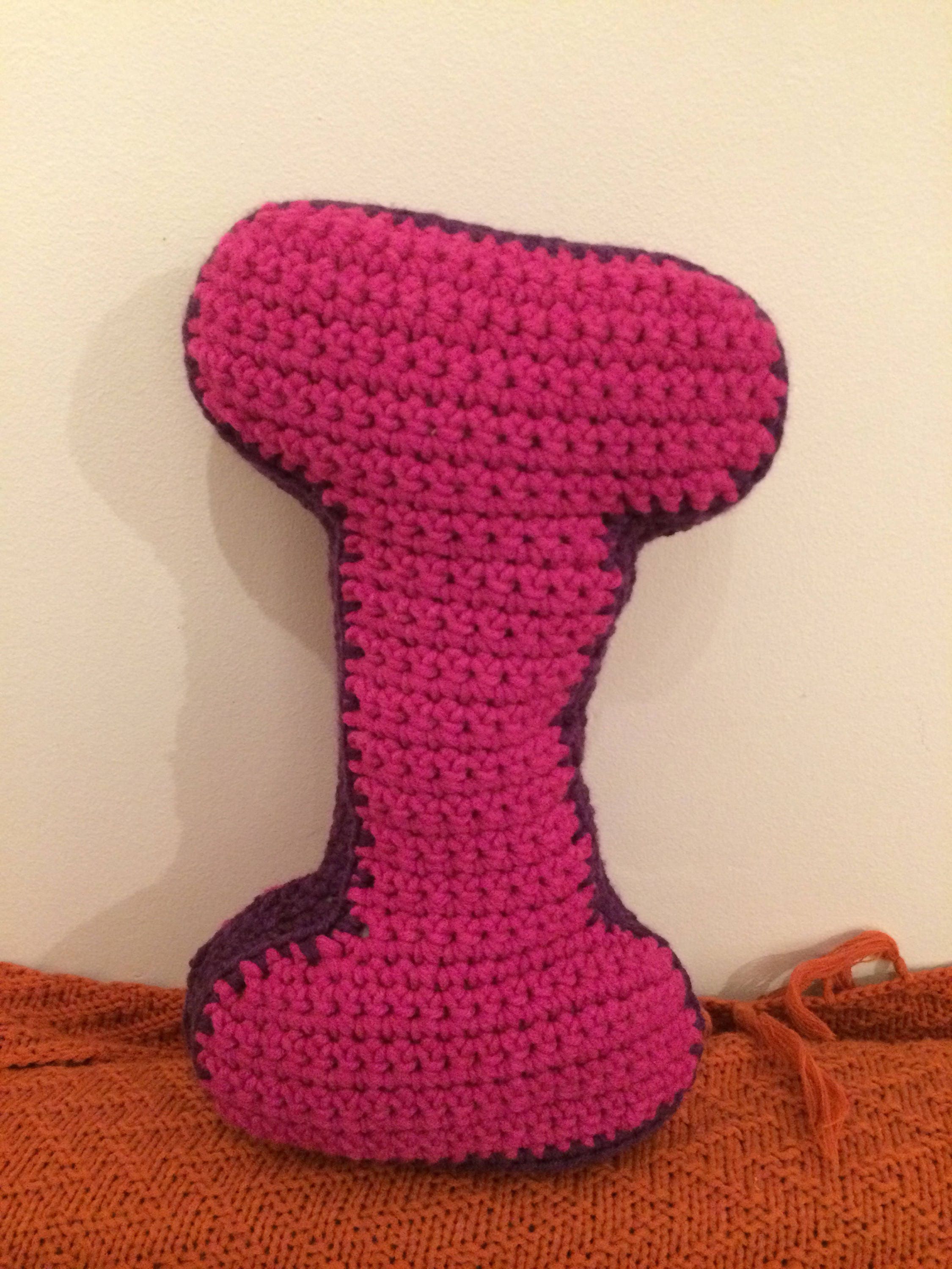 Chunky Croceted Alphabet Cushion Etsy UK