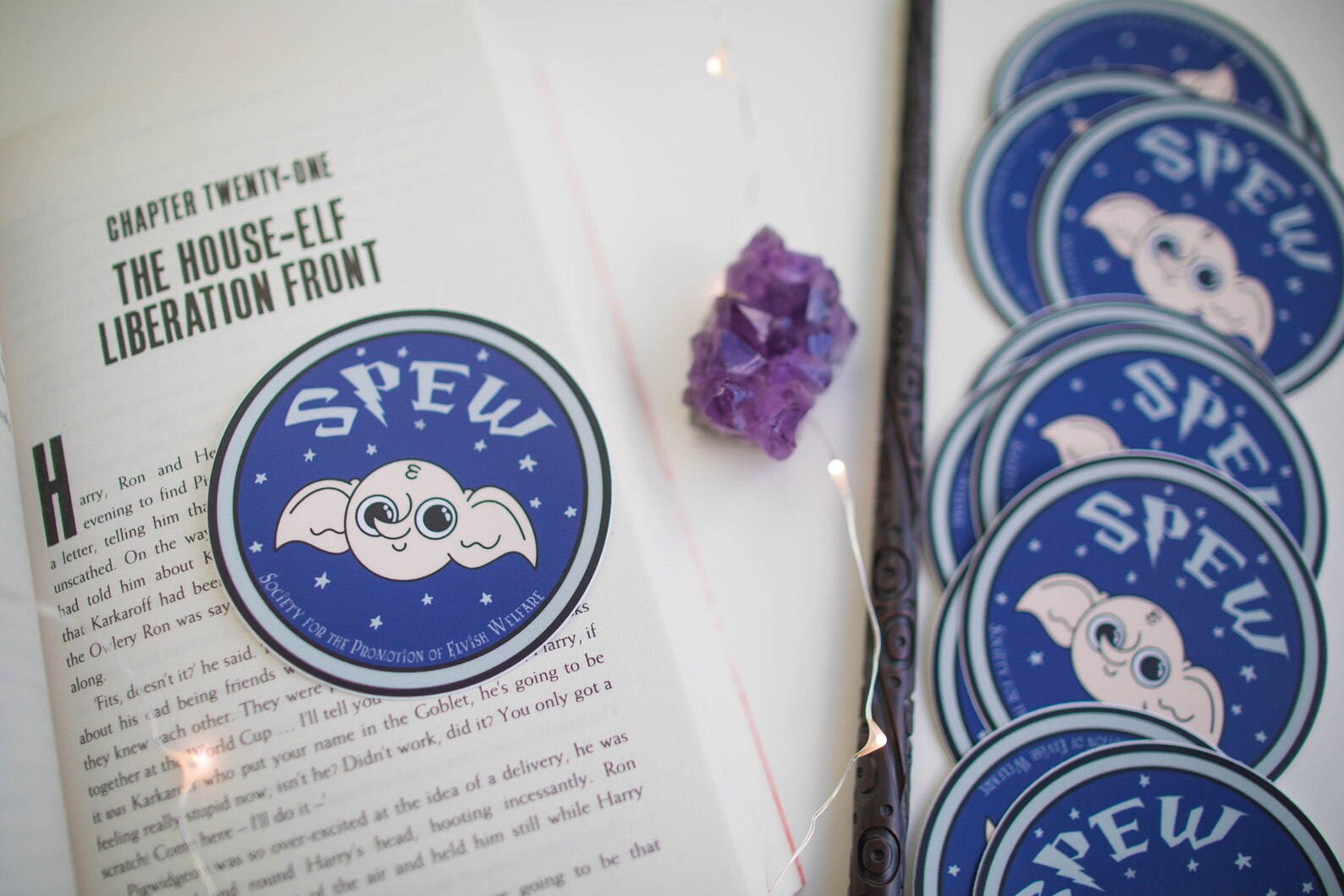 SPEW Badge Dobby Sticker 3 inches // Harry Potter Gift // | Etsy