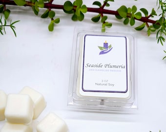 Seaside Plumeria Wax Cubes, Soy Melt Cubes, Natural Soy Wax Cubes, For Wax Melter, Seaside Plumeria Scent