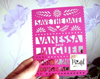 Papel Picado Save the Date SVG: Mexican Fiesta Invitation (Digital File)