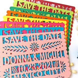 Mexico wedding Mexico save the date papel picado save the date Fiesta invitation mexico theme save the date mexico