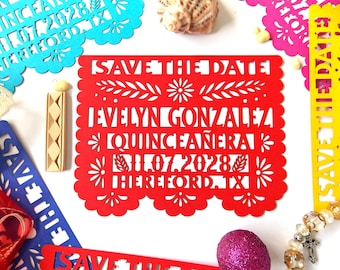 Quinceañera Save the Date Cards Mexico style invitation