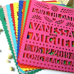 Mexico save the date papel picado style fiesta invitation papel picado save the date quinceanera save the date mexico save the date colorful