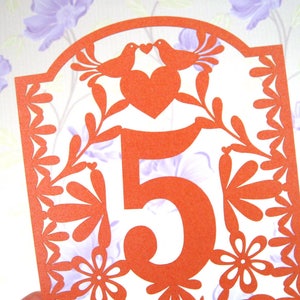 Papel Picado Numbers, Mexican Wedding, Colorful Mexican Fiesta, Bright