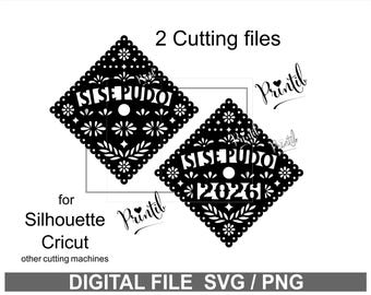Si Se Pudo Graduation Cap SVG: Papel Picado Style, Class of 2026 (Digital Download)