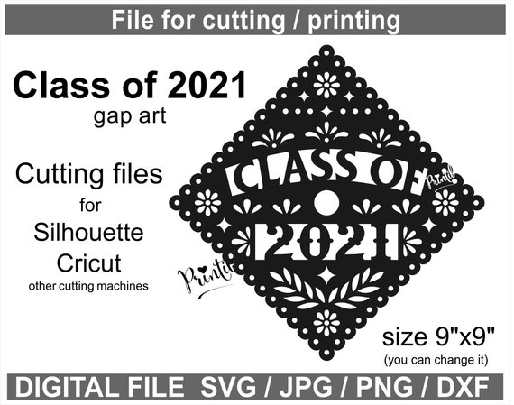 Download Graduation Cap Art Papel Picado Style Class Of 2021 Etsy