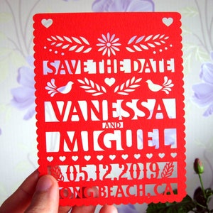 Save the date Magnet Papel Picado Style Mexikanischer Save the date Magnet Fiesta Magnet Save the date Mexiko Save the date Magnet Ziel