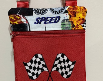 Racing Themed Crossbody Bag