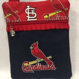 St Louis Cardinals ProFANity Crossbody Jersey Purse Bag MLB Red