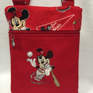 Bolso bandolera St. Louis Cardinals y Mickey Mouse