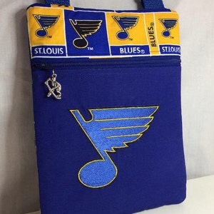 St Louis BLUES Tote-Shoulder￼ Bag-purse /blue/yellow/black Faux