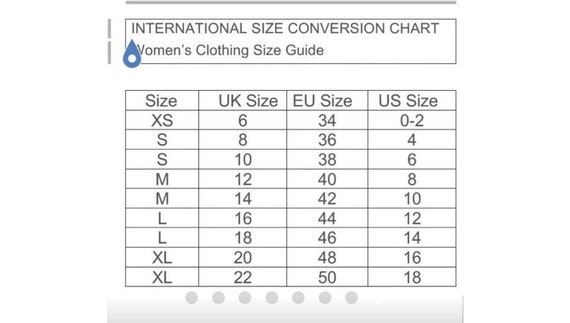 Crochet Bralette Size Chart