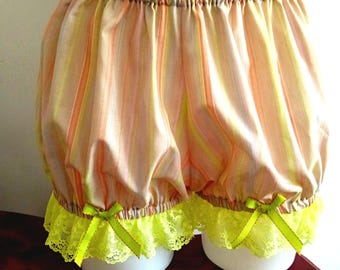 Bloomers in cotone, regalo per lei, pantaloncini bloomer da donna, pantaloni bloomer, abbigliamento da casa, mutandine bloomer da donna, biancheria intima, bloomers a righe, pigiama bloomer