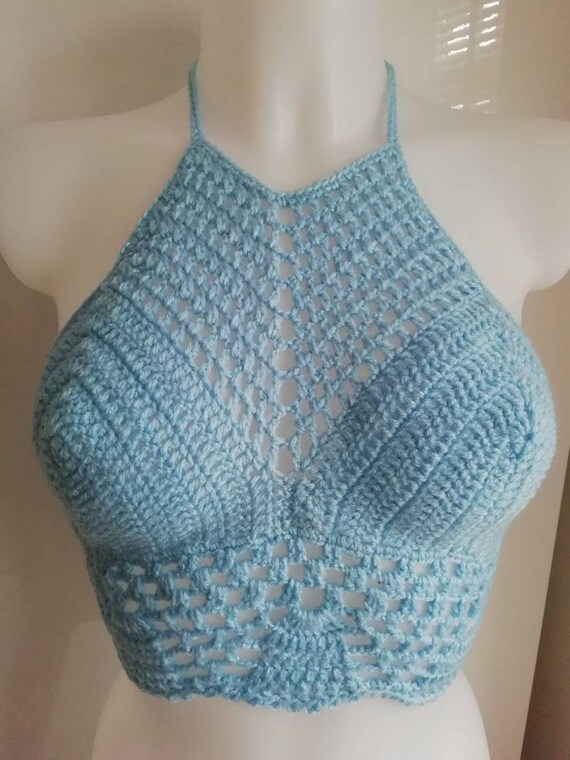 blue bralette top