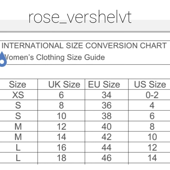 Crochet Bralette Size Chart