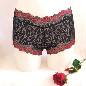 Lace Knickers Gift for her French Knickers Black Lace Knickers Lace underwear Womens Lace Knickers Shorts Lace Brief Lace Lingerie Panties