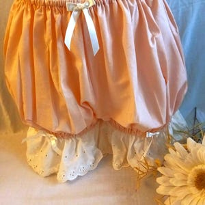 Womens Bloomers   Cotton Bloomers Gift for her Peach Bloomers Adults Bloomers Cotton Lace Bloomers Cotton Bloomer Short bloome Girl Bloomers
