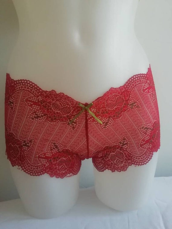 Womens Lace Knickers Lace Knickers Gift for Her French Knickers Red Knickers  Lace Panty Womens Gift Lace Underwear Lace Knickers Girl Gift 