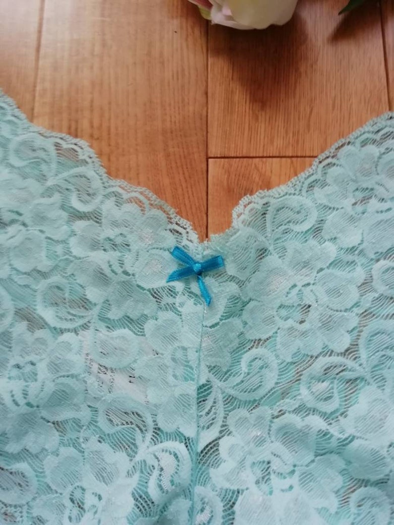 Lace Knickers Green Lace Panty Gift for Her Lace Panty French Knicker