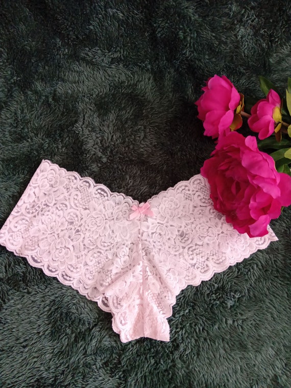 Lace Knickers Gift for Her Lace French Knicker Lace Underwear Lace Panty  Pink Lace Knickers Women Gift Girl Knicker Women Lace Knicker Panty 