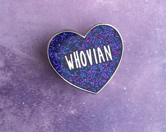 Whovian Heart Pin, Doctor Who Pin