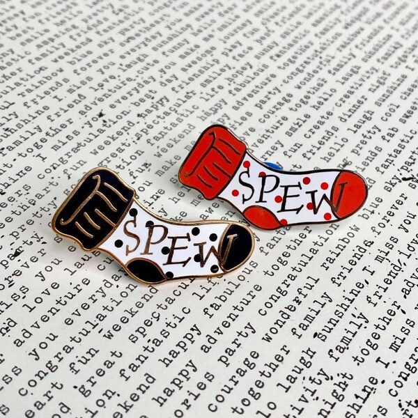 Potter Pin, SPEW. Society for the Promotion of Elfish Welfare Badge, enamel pin, wizard pin, wizard enamel pin
