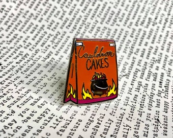 Cauldron cakes pin, enamel pin, cauldron pin, wizard pin