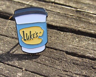 Luke's Diner Travel Mug 1" Soft Enamel Pin, Gilmore Girls