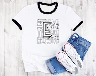 Educator Tee|Educator Shirt|Educator Tshirt|Educator Top|Educator Gift|Educator Appreciation|Teacher Shirt|Teacher Tee|Teacher Tshirt