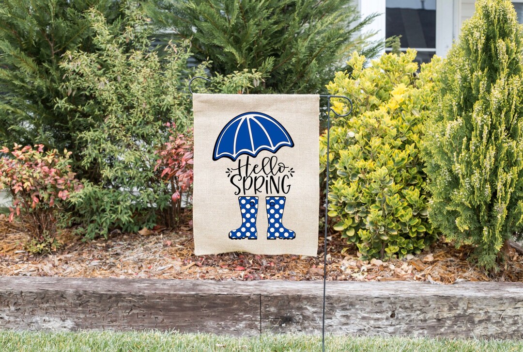 Bonjour printemps | Bonjour Spring Garden Flag | Indicateur de jardin ...